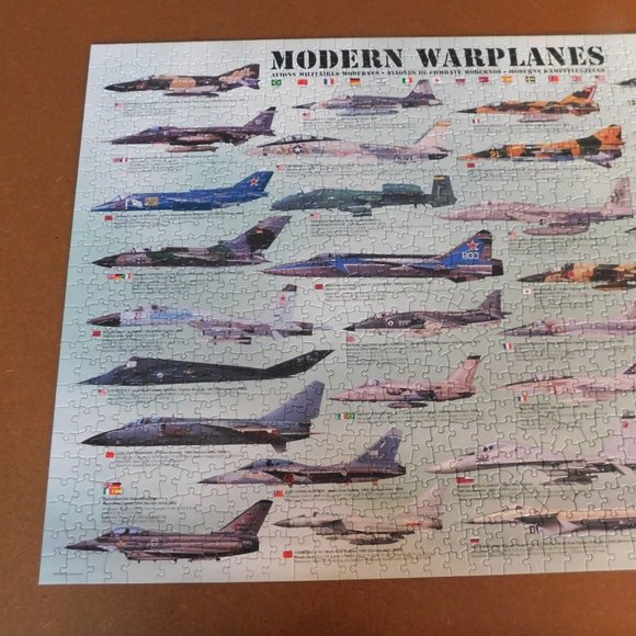 Modern Warplanes 1000 Piece Jigsaw Puzzle Eurographics 19 x 27 COMPLETE - Picture 2 of 11